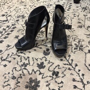 Michael Kors Black Peep-Toe Heels